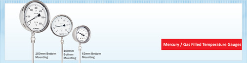 mercury gas filled temperature gauges